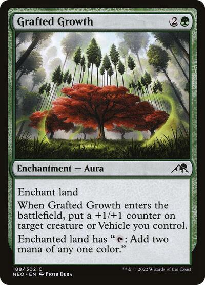 Grafted Growth (NEO) #188 Common (Lightly Played) Kamigawa: Neon Dynasty Magic: The Gathering: 2022