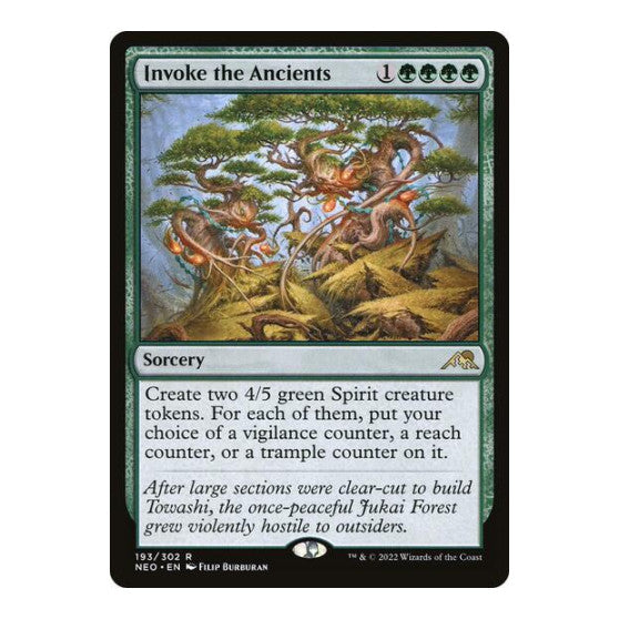 Invoke the Ancients (NEO) #193 Rare Kamigawa: Neon Dynasty Magic: The Gathering: 2022