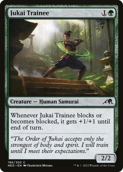 Jukai Trainee (NEO) #196 Common Kamigawa: Neon Dynasty Magic: The Gathering: 2022