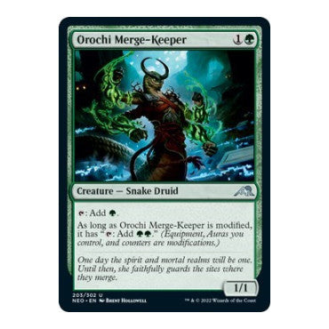 Orochi Merge Keeper (NEO) #203 Uncommon Kamigawa: Neon Dynasty Magic: The Gathering: 2022
