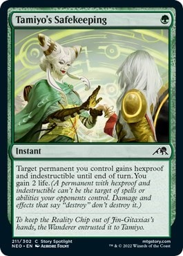 Tamiyos Safekeeping (NEO) #211 Common (Foil Lightly Played) Kamigawa: Neon Dynasty Magic: The Gathering: 2022