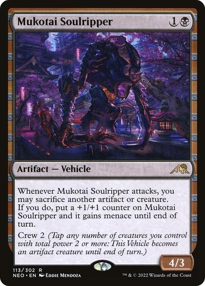 Mukotai Soulripper (NEO) #113 Rare (Near Mint) Kamigawa: Neon Dynasty Magic: The Gathering: 2022