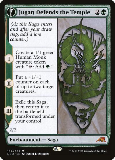 Jugan Defends the Temple (NEO) #194 Mythic Rare Kamigawa: Neon Dynasty Magic: The Gathering: 2022