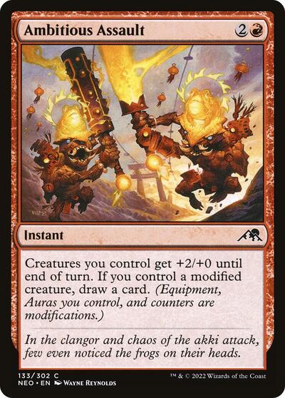 Ambitious Assault (NEO) #133 Common Kamigawa: Neon Dynasty Magic: The Gathering: 2022