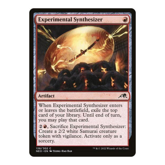 Experimental Synthesizer (NEO) #138 Common (Lightly Played) Kamigawa: Neon Dynasty Magic: The Gathering: 2022
