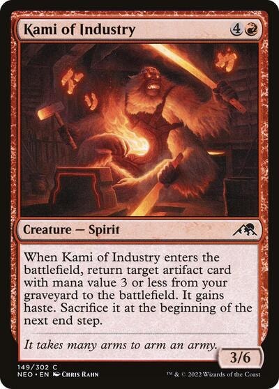Kami of Industry (NEO) #149 Common (Lightly Played) Kamigawa: Neon Dynasty Magic: The Gathering: 2022