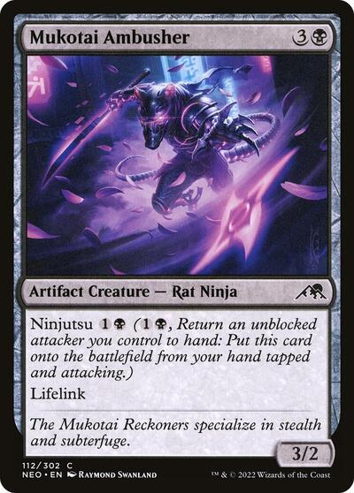Mukotai Ambusher (NEO) #112 Common (Lightly Played) Kamigawa: Neon Dynasty Magic: The Gathering: 2022