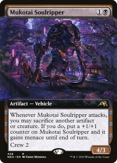 Mukotai Soulripper Extended Art (NEO) #458 Rare (Lightly Played) Kamigawa: Neon Dynasty Magic: The Gathering: 2022