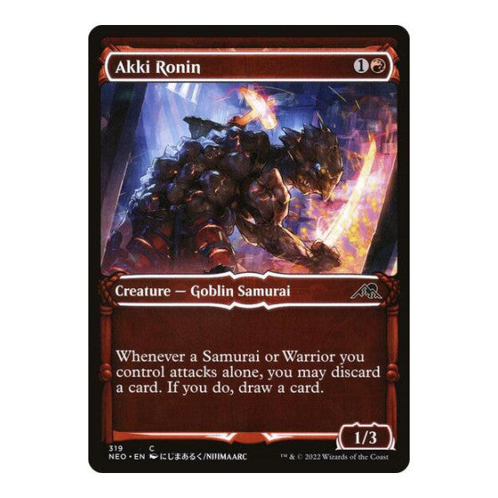 Akki Ronin (Showcase) (NEO) #319 Common Kamigawa: Neon Dynasty Magic: The Gathering: 2022