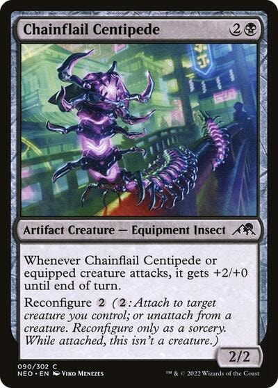 Chainflail Centipede (NEO) #90 Common Kamigawa: Neon Dynasty Magic: The Gathering: 2022
