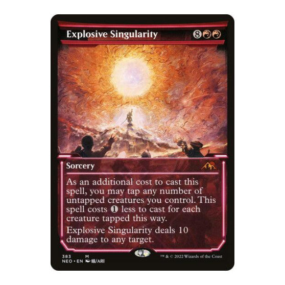 Explosive Singularity Showcase (NEO) #383 Mythic Rare (Foil Lightly Played) Kamigawa: Neon Dynasty Magic: The Gathering: 2022