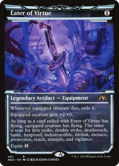 Eater of Virtue Showcase (NEO) #401 Rare Kamigawa: Neon Dynasty Magic: The Gathering: 2022