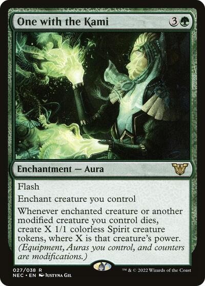 One with the Kami (NEC) #27 Rare (Lightly Played) Commander: Kamigawa: Neon Dynasty Magic: The Gathering: 2022
