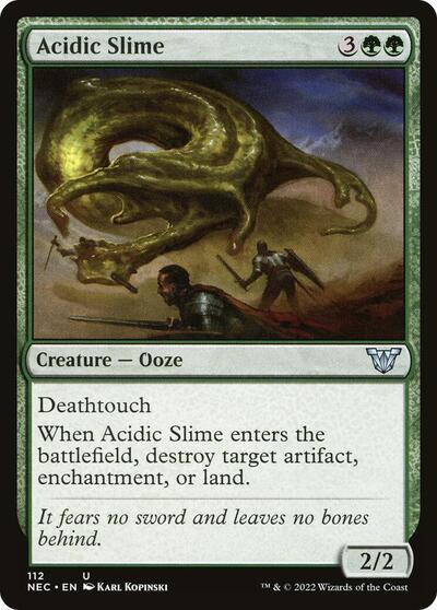 Acidic Slime (NEC) #112 Uncommon (Lightly Played) Commander: Kamigawa: Neon Dynasty Magic: The Gathering: 2022