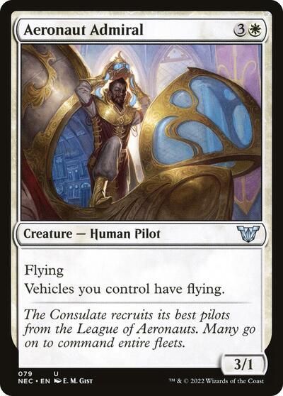 Aeronaut Admiral (NEC) #79 Uncommon (Lightly Played) Commander: Kamigawa: Neon Dynasty Magic: The Gathering: 2022