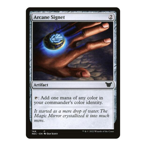 Arcane Signet (NEC) #144 Common (Lightly Played) Commander: Kamigawa: Neon Dynasty Magic: The Gathering: 2022