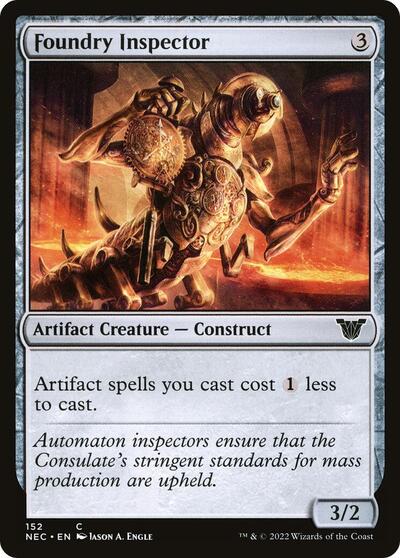 Foundry Inspector (NEC) #152 Common (Lightly Played) Commander: Kamigawa: Neon Dynasty Magic: The Gathering: 2022