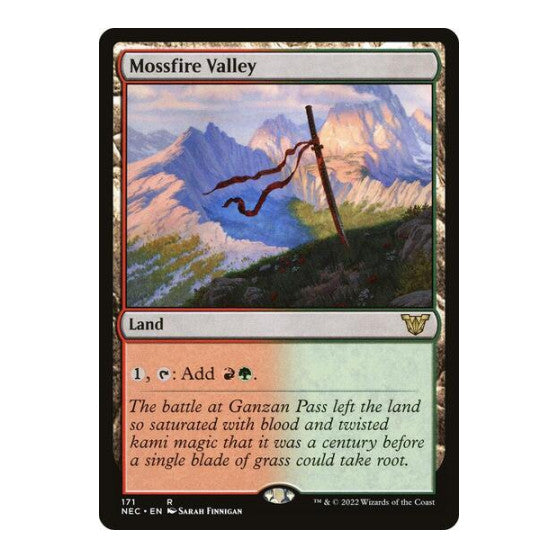 Mossfire Valley (NEC) #171 Rare (Lightly Played) Commander: Kamigawa: Neon Dynasty Magic: The Gathering: 2022