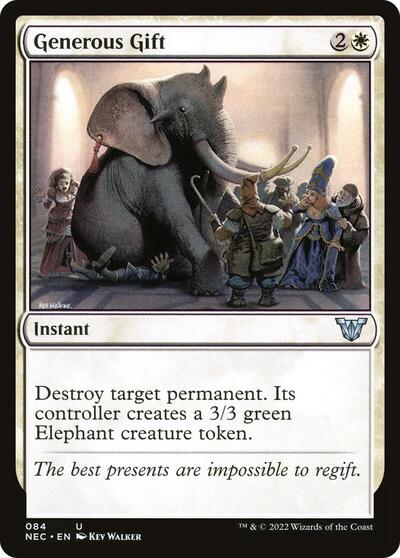 Generous Gift (NEC) #84 Uncommon (Lightly Played) Commander: Kamigawa: Neon Dynasty Magic: The Gathering: 2022