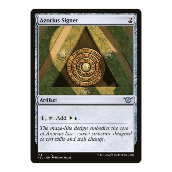 Azorius Signet (NEC) #145 Uncommon (Lightly Played) Commander: Kamigawa: Neon Dynasty Magic: The Gathering: 2022