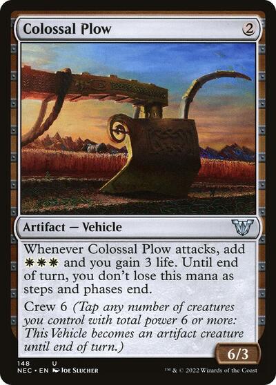 Colossal Plow (NEC) #148 Uncommon (Lightly Played) Commander: Kamigawa: Neon Dynasty Magic: The Gathering: 2022