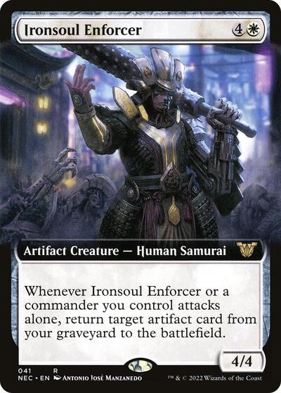 Ironsoul Enforcer Extended Art (NEC) #41 Rare (Lightly Played) Commander: Kamigawa: Neon Dynasty Magic: The Gathering: 2022