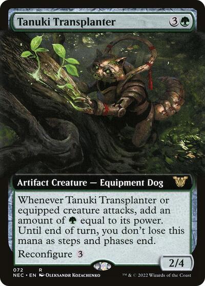 Tanuki Transplanter Extended Art (NEC) #72 Rare (Lightly Played) Commander: Kamigawa: Neon Dynasty Magic: 2022
