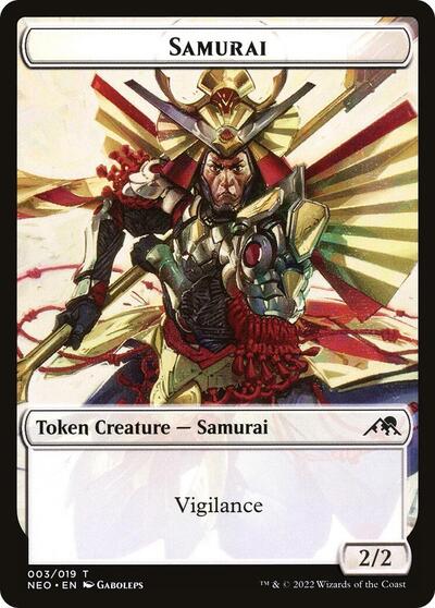 Samurai Token (NEO) #3 T Kamigawa: Neon Dynasty Magic: The Gathering: 2022
