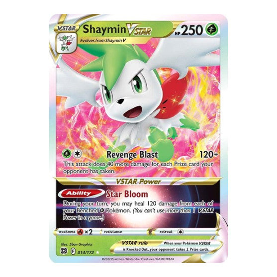 Shaymin VSTAR (SWSH09) #014/172 Ultra Rare (Holofoil Near Mint) SWSH09: Brilliant Stars Pokemon: 2022