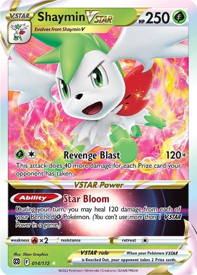 Shaymin VSTAR (SWSH09) #014/172 Ultra Rare (Holofoil Near Mint) SWSH09: Brilliant Stars Pokemon: 2022
