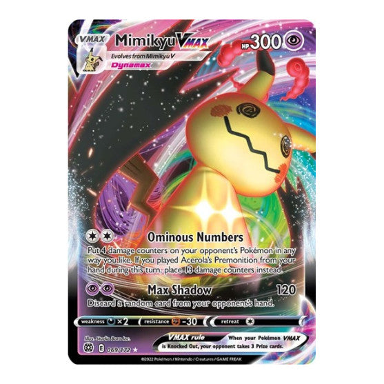 Mimikyu VMAX (SWSH09) #069/172 Ultra Rare (Holofoil Near Mint) SWSH09: Brilliant Stars Pokemon: 2022