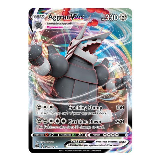 Aggron VMAX (SWSH09) #097/172 Ultra Rare (Holofoil Near Mint) SWSH09: Brilliant Stars Pokemon: 2022