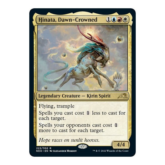 Hinata Dawn Crowned (PPNEO) #222 Rare (Foil Lightly Played) Promo Pack: Kamigawa: Neon Dynasty Magic: The Gathering: 2022