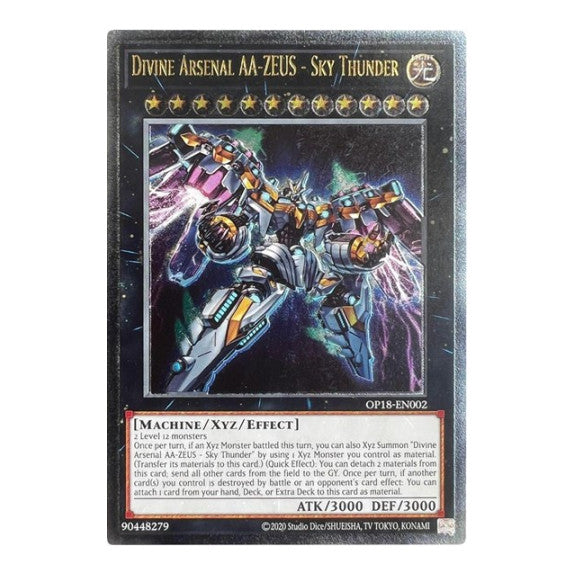 Divine Arsenal AA-ZEUS - Sky Thunder (UTR) (OP18) #OP18-EN002 Ultimate Rare OTS Tournament Pack 18 YuGiOh: 2022