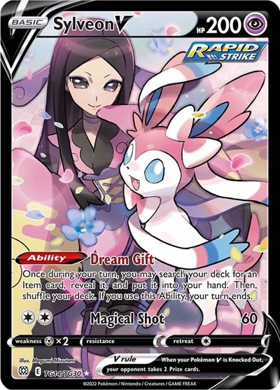 Sylveon V (SWSH09:TG) #TG14/TG30 Ultra Rare (Holofoil Near Mint) SWSH09: Brilliant Stars Trainer Gallery Pokemon: 2022