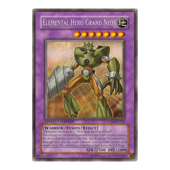 Elemental HERO Grand Neos (CT04) #CT04-EN001 Secret Rare (Limited Damaged) 2007 Collectors Tin YuGiOh: 2007