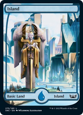 Island 275 (SNC) #275 Land (Lightly Played) Streets of New Capenna Magic: The Gathering: 2022