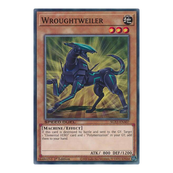 Wroughtweiler () #SGX1-ENA07 Common (1st Edition Lightly Played) Speed Duel GX: Duel Academy Box YuGiOh: 2022
