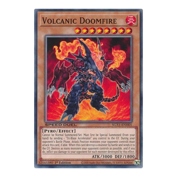 Volcanic Doomfire () #SGX1-ENH01 Common (1st Edition Lightly Played) Speed Duel GX: Duel Academy Box YuGiOh: 2022