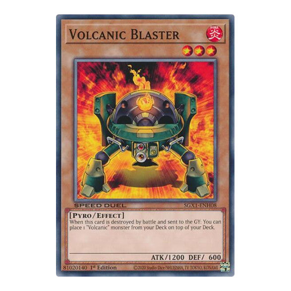 Volcanic Blaster () #SGX1-ENH08 Common (1st Edition Lightly Played) Speed Duel GX: Duel Academy Box YuGiOh: 2022