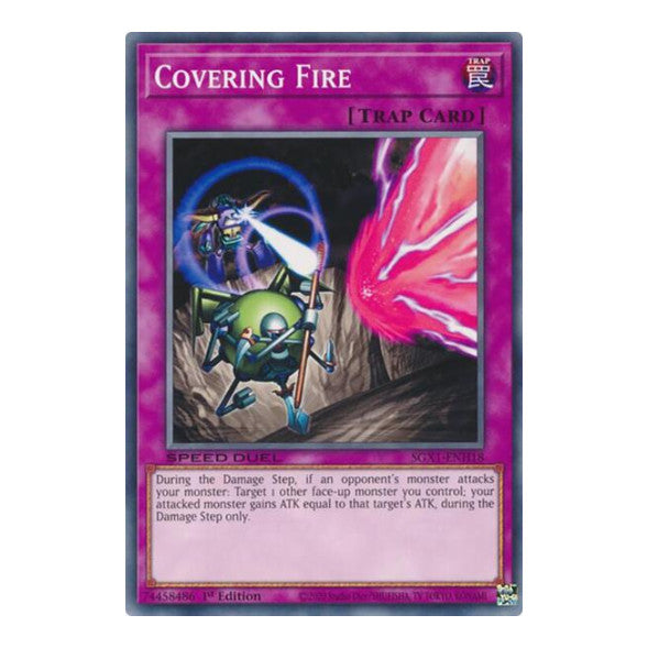 Covering Fire () #SGX1-ENH18 Common (1st Edition Lightly Played) Speed Duel GX: Duel Academy Box YuGiOh: 2022