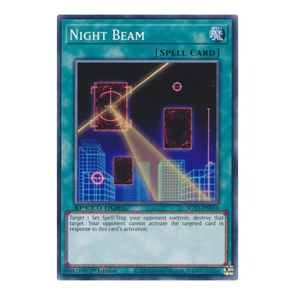 Night Beam () #SGX1-ENB16 Common (1st Edition Lightly Played) Speed Duel GX: Duel Academy Box YuGiOh: 2022