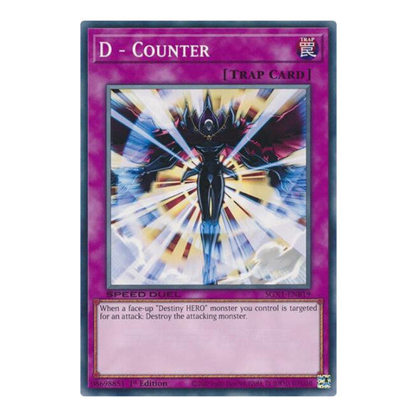 D - Counter () #SGX1-ENB19 Common (1st Edition Lightly Played) Speed Duel GX: Duel Academy Box YuGiOh: 2022