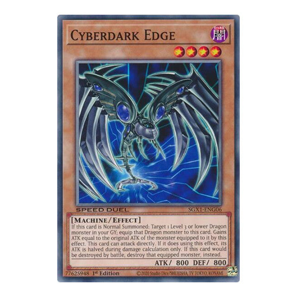 Cyberdark Edge () #SGX1-ENG06 Common (1st Edition Lightly Played) Speed Duel GX: Duel Academy Box YuGiOh: 2022
