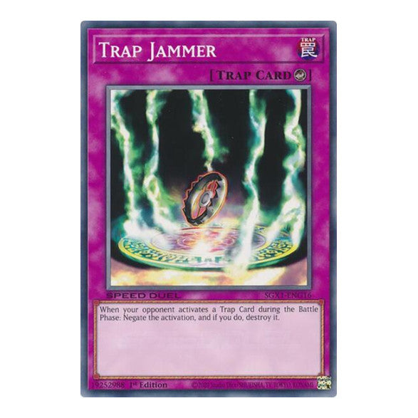 Trap Jammer () #SGX1-ENG16 Common (1st Edition Lightly Played) Speed Duel GX: Duel Academy Box YuGiOh: 2022