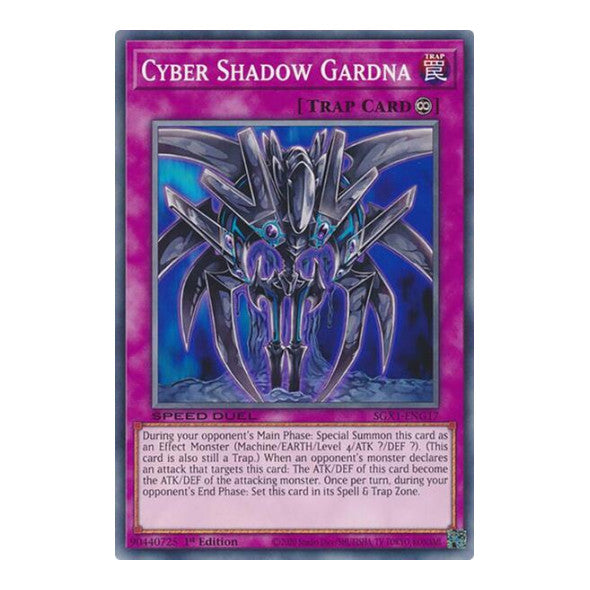 Cyber Shadow Gardna () #SGX1-ENG17 Common (1st Edition Lightly Played) Speed Duel GX: Duel Academy Box YuGiOh: 2022