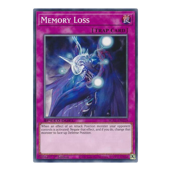 Memory Loss () #SGX1-ENG19 Common (1st Edition Lightly Played) Speed Duel GX: Duel Academy Box YuGiOh: 2022