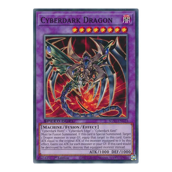 Cyberdark Dragon () #SGX1-ENG23 Common (1st Edition Lightly Played) Speed Duel GX: Duel Academy Box YuGiOh: 2022