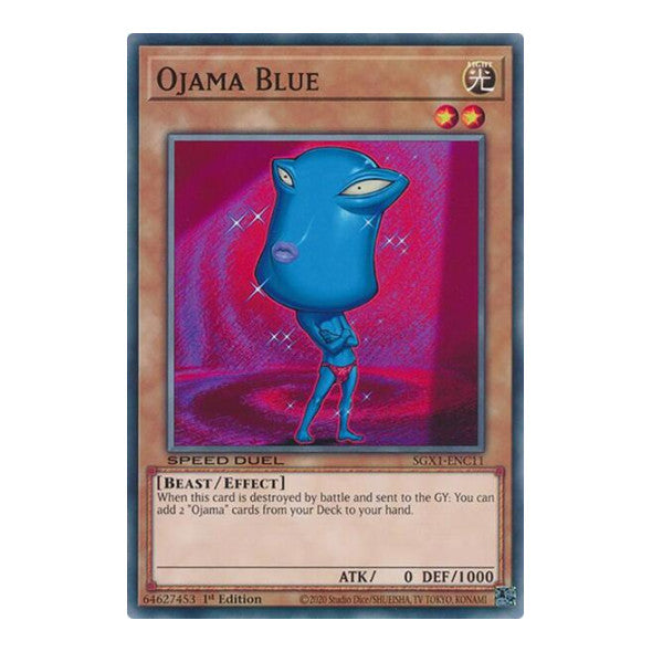 Ojama Blue () #SGX1-ENC11 Common (1st Edition Lightly Played) Speed Duel GX: Duel Academy Box YuGiOh: 2022