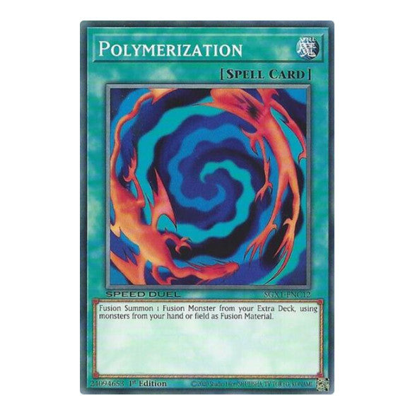Polymerization (C) () #SGX1-ENC12 Common (1st Edition Lightly Played) Speed Duel GX: Duel Academy Box YuGiOh: 2022